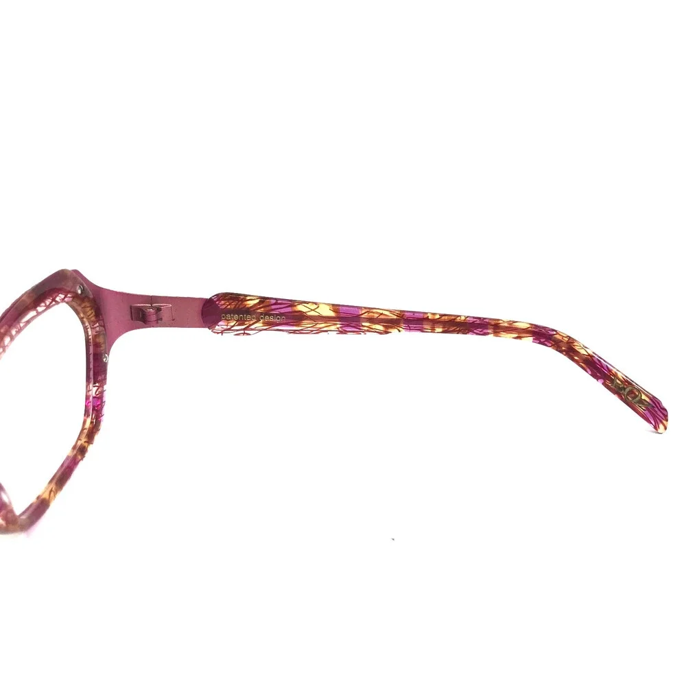 BOZ Eyeglasses Frames TIME 8171 Pink Acetate Rose Inox Violet 54.5-15.5-130